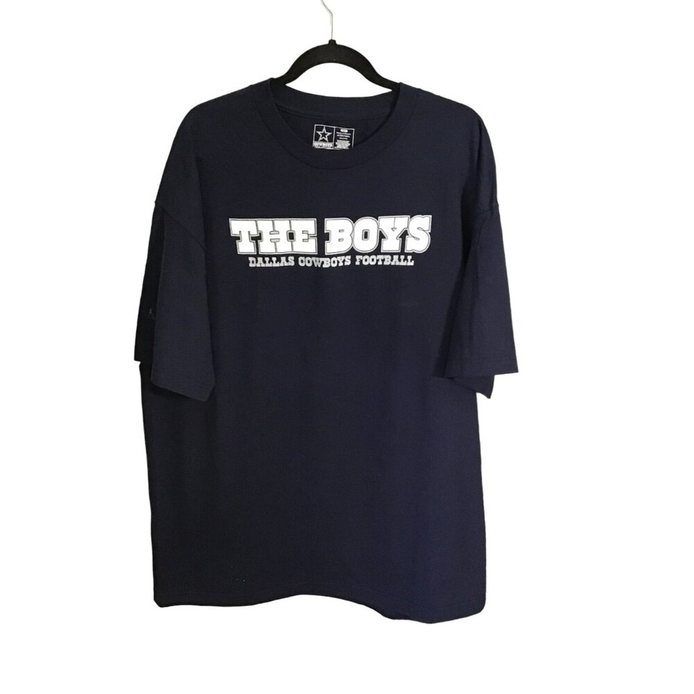 COWBOYS TEAM APPAREL MEN NAVY COTTON CREW NECK SHORT SLEEVE T-SHIRT SIZE X-LARGE